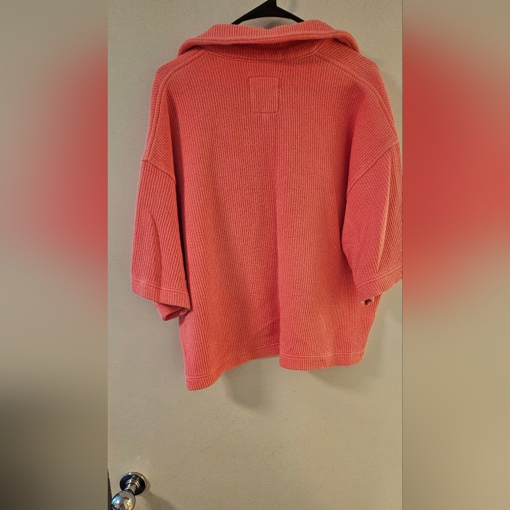 EUC! Aerie Cropped Coral Ribbed Top - Medium - Picture 2 of 2